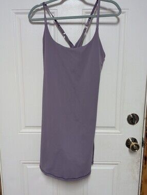 iuga Athletic Mini Dress Built in Utility Shorts Purple Tennis Golf Sz Large